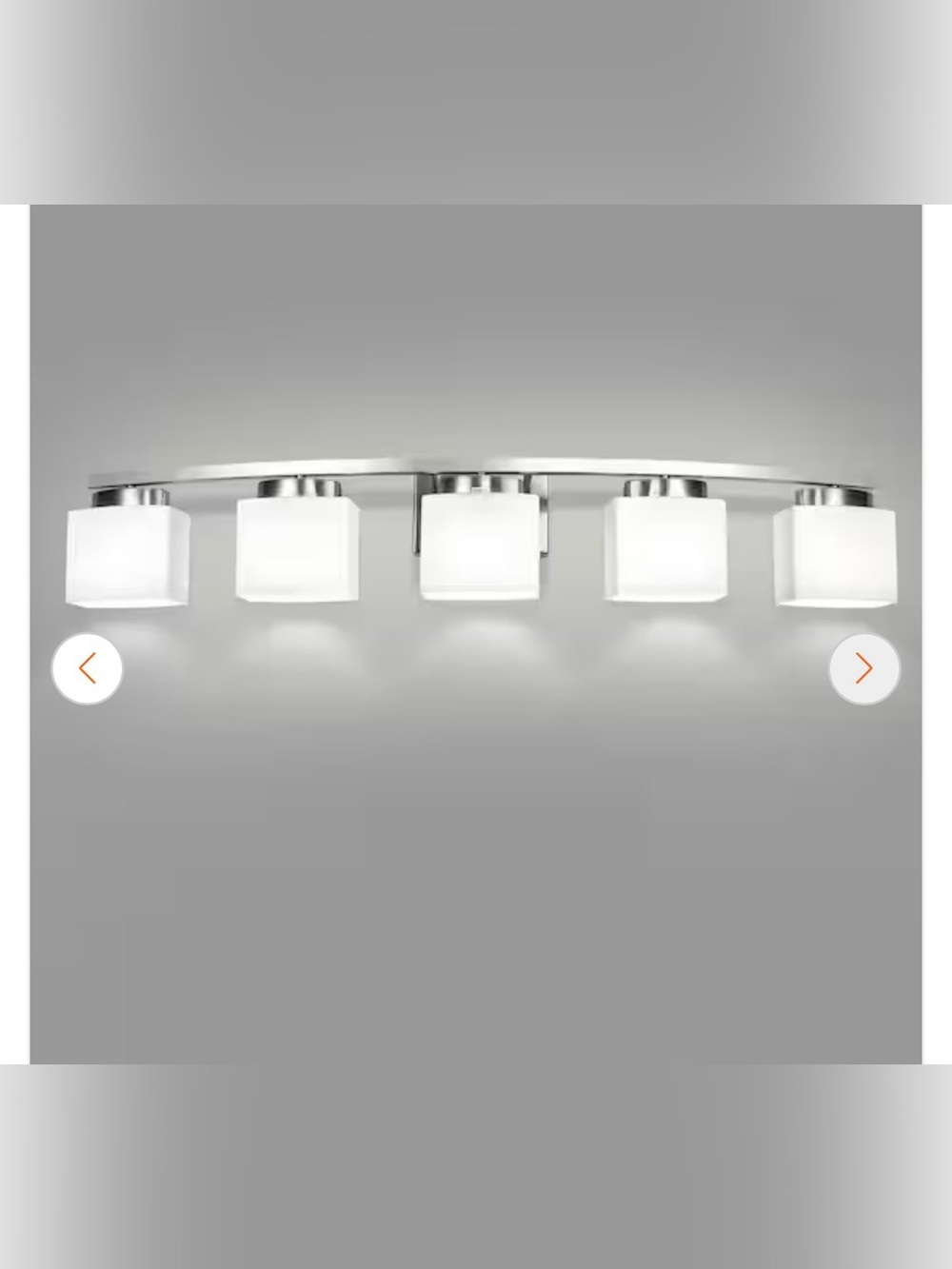 New curved satin nickel 5 light Bathroom Vanity Light